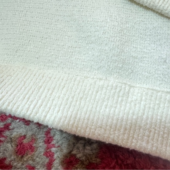 Free People XS Oversized Cream Ottoman Tunic Relaxed Ivory Soft Dressy Sweater - Picture 10 of 14